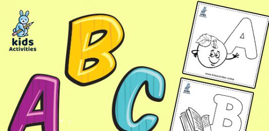 Free printable Alphabet for kids - abc coloring pages