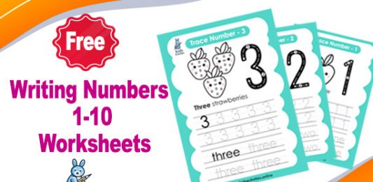 writing numbers in words 1-10